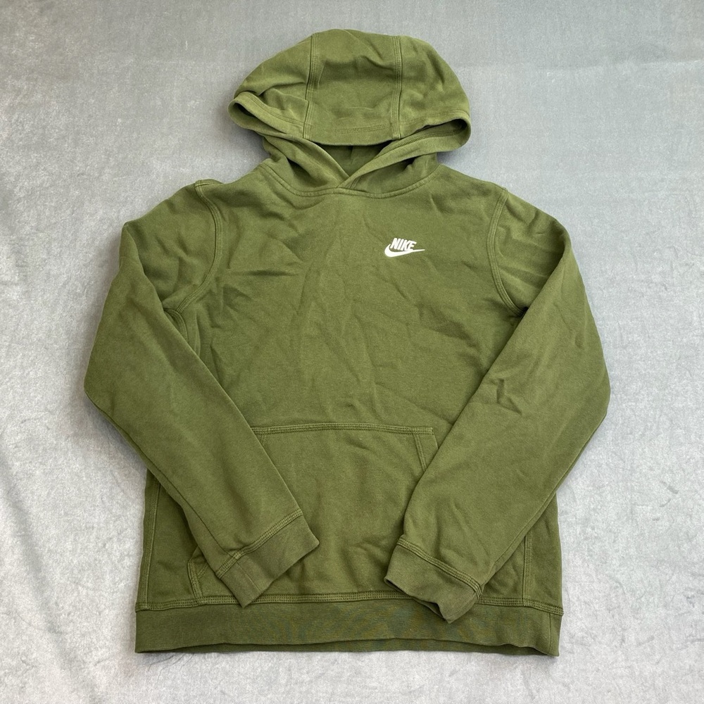 Nike Hoodie Olive Green Pullover Sweatshirt Mens XL‎